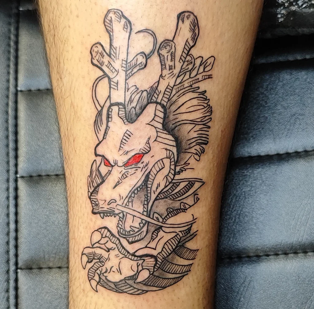 blackwork dragon malaga